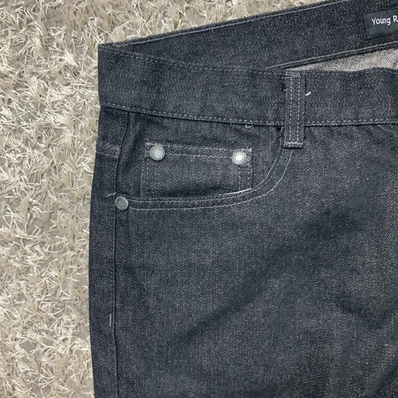 Men’s Young Rich & Famous NYC Black Jeans EUC Embellished Size 38 - Picture 4 of 13